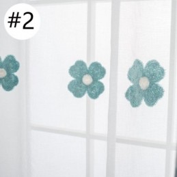 Mere Transparent Broderi Gardin Skræddersyet Gardin Dekorativ Blomster Stue Soveværelse