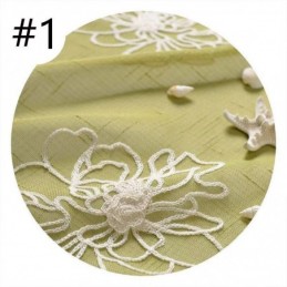Broderi Blomster Transparente Voile Gardiner Dekorativ Tyl Til Stuen