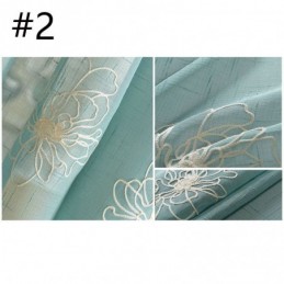 Broderi Blomster Transparente Voile Gardiner Dekorativ Tyl Til Stuen