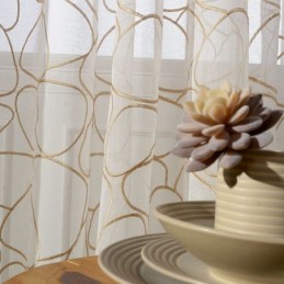 Moderne Broderet Tylgardin, Skræddersyet Gardin, Voile, Transparent, Stue