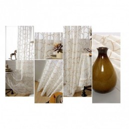 Moderne Broderet Tylgardin, Skræddersyet Gardin, Voile, Transparent, Stue