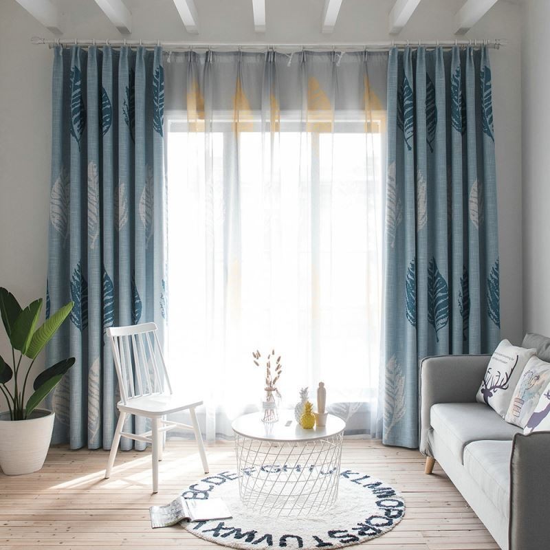 Mørklæggende Gardin Med Bueblade, Skræddersyet Gardin, Moderne Minimalistisk, Vinduesbehandling