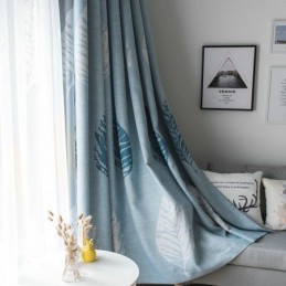 Mørklæggende Gardin Med Bueblade, Skræddersyet Gardin, Moderne Minimalistisk, Vinduesbehandling