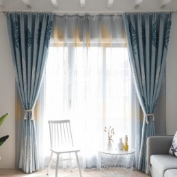 Mørklæggende Gardin Med Bueblade, Skræddersyet Gardin, Moderne Minimalistisk, Vinduesbehandling