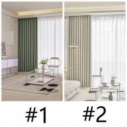 Ensfarvede Gardiner Elegante Vinduesgardiner Til Soveværelse Stue