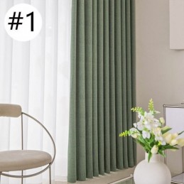 Ensfarvede Gardiner Elegante Vinduesgardiner Til Soveværelse Stue
