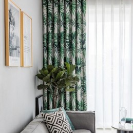 Moderne Gardin Skræddersyet Til Gardinplanter Print Hjem