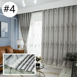 Moderne Mørklægningsgardiner I Træ, Jacquard, Skyggestof