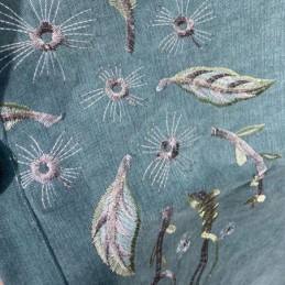 Chenille Gardin Skræddersyet Gardin Moderne Blomsterbroderi