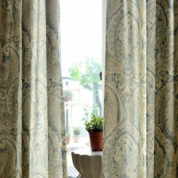 Amerikansk Vintage Gardin, Specialfremstillet Gardin, Storslået Totemtryk Til Stue