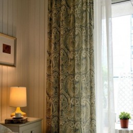 Amerikansk Vintage Gardin, Specialfremstillet Gardin, Storslået Totemtryk Til Stue