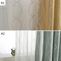 Moderne, Åndbart, Transparent Gardin, Specialfremstillet, Broderet Gardin I 8 Former Til Stue