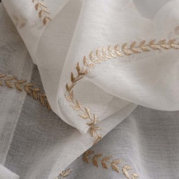 Moderne, Åndbart, Transparent Gardin, Specialfremstillet, Broderet Gardin I 8 Former Til Stue