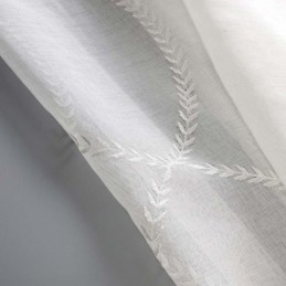 Moderne, Åndbart, Transparent Gardin, Specialfremstillet, Broderet Gardin I 8 Former Til Stue