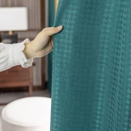 Houndstooth Jacquard-Gardin, Skræddersyet, Mørklægningsgardin Til Stue, Soveværelse
