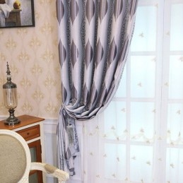 Nordic Max Mørklægningsgardin, Specialfremstillet, Gardin Med Vinranke Og Jacquardprint Til Soveværelse