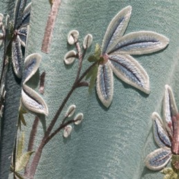 Chenille Gardin Skræddersyet Gardin Moderne Blomsterbroderi