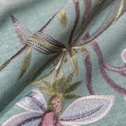 Chenille Gardin Skræddersyet Gardin Moderne Blomsterbroderi