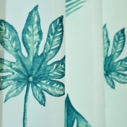 Gardin Efter Mål Gardin Med Friske Planter Trykt Vindue