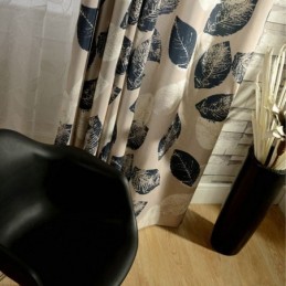 Miljøbeskyttelsesgardin Skræddersyet Gardin Bomuld Og Hamp Ventilationstryk Vinduesbeklædning