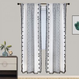 Geometrisk Print Gardiner...