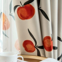 Mørklægningsgardin Skræddersyet Gardin Med Frugtprint Til Vindue