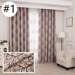 Moderne Mørklægningsgardiner I Træ, Jacquard, Skyggestof