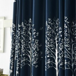 Mørklægningsgardin Skræddersyet Gardin Nordisk Minimalistisk Træer