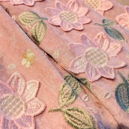 Chenille Gardin Skræddersyet Gardin Moderne Blomsterbroderi