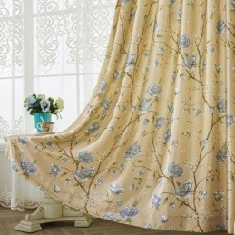 Mørklægningsgardin Skræddersyet Gardin Blomsterprint Vindue