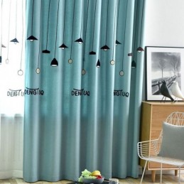 Moderne Gardin Skræddersyet Gardinlampe Mønster Polyester