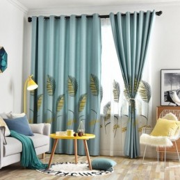 Nordisk Gardin Efter Mål Gardinbladmønster Polyester