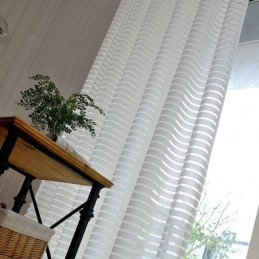 Moderne, Enkelt, Transparent Gardin, Skræddersyet Gardin, Striber, Jacquard, Stue, Arbejdsværelse, Alsidigt Stof