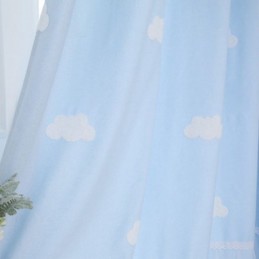 Sweet Cloud Gardiner Blå Semi-Mørklæggende Til Pigeværelse