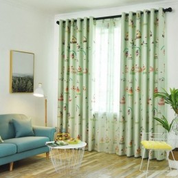 Smukt Iscremeprint Gardin...