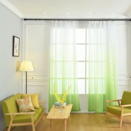 Åndbare, Transparente Voilegardiner Til Stuen Til Moderne, Minimalistiske Printdesigns