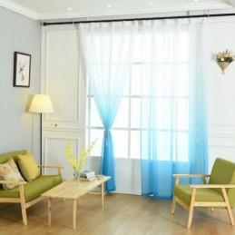 Åndbare, Transparente Voilegardiner Til Stuen Til Moderne, Minimalistiske Printdesigns