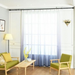 Åndbare, Transparente Voilegardiner Til Stuen Til Moderne, Minimalistiske Printdesigns