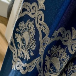 Nordisk Enkelt Gardin Til Mål Gardin Blåt Broderi Stue Studiestof