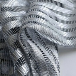 Moderne, Enkelt, Transparent Gardin, Skræddersyet, Grå Striber, Jacquardstof Til Stue, Arbejdsværelse
