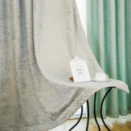 Nordisk Abstrakt Stil Gardin Skræddersyet Til Stue, Mørklægningsgardin I Chenille, Jarquard-Stof