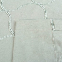 Japansk Simpelt Gardin Skræddersyet Gardin Geometrisk Broderi Grønt Miljøbeskyttende Stof