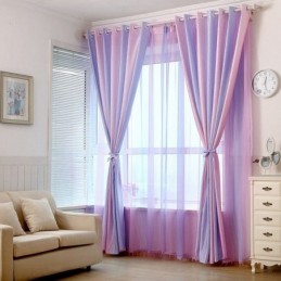 Moderne Jacquard-Gardiner, Farvestrålende Farverige Striber, Skræddersyet Gardin Til Pigeværelse