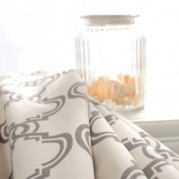 Nordisk Enkelt Gardin Skræddersyet Gardin Geometrisk Trykt Miljøbeskyttende Bomuldsstof