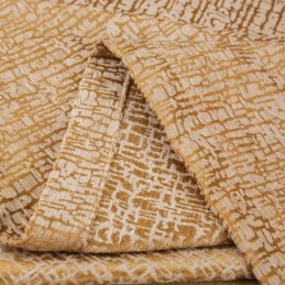 Amerikansk Abstrakt Gardinstil, Skræddersyet Gardin, Brunt Geometrisk Mønster, Chenille-Jacquard Mørklægningsstof
