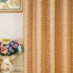 Amerikansk Abstrakt Gardinstil, Skræddersyet Gardin, Brunt Geometrisk Mønster, Chenille-Jacquard Mørklægningsstof