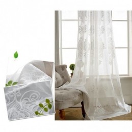 Europæisk Klassisk Transparent Gardin Til Mål, Skræddersyet Gardin, Blomsterjacquard, Blødt Bomuldsstof Til Stue, Arbejdsværelse