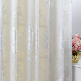 Moderne Blomstermønstret Transparent Gardin, Specialfremstillet Gardinpanel Til Stue/Soveværelse