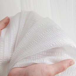 Moderne Voile Tylgardin, Målrettet, Ensfarvet, Hvid, Transparent, Til Stuen