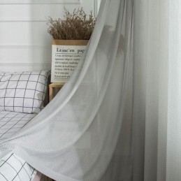Luksuriøst Hvidt Tylgardin, Specialfremstillet Gardin Til Stue, Soveværelse, Vindue, Jacquard, Transparent